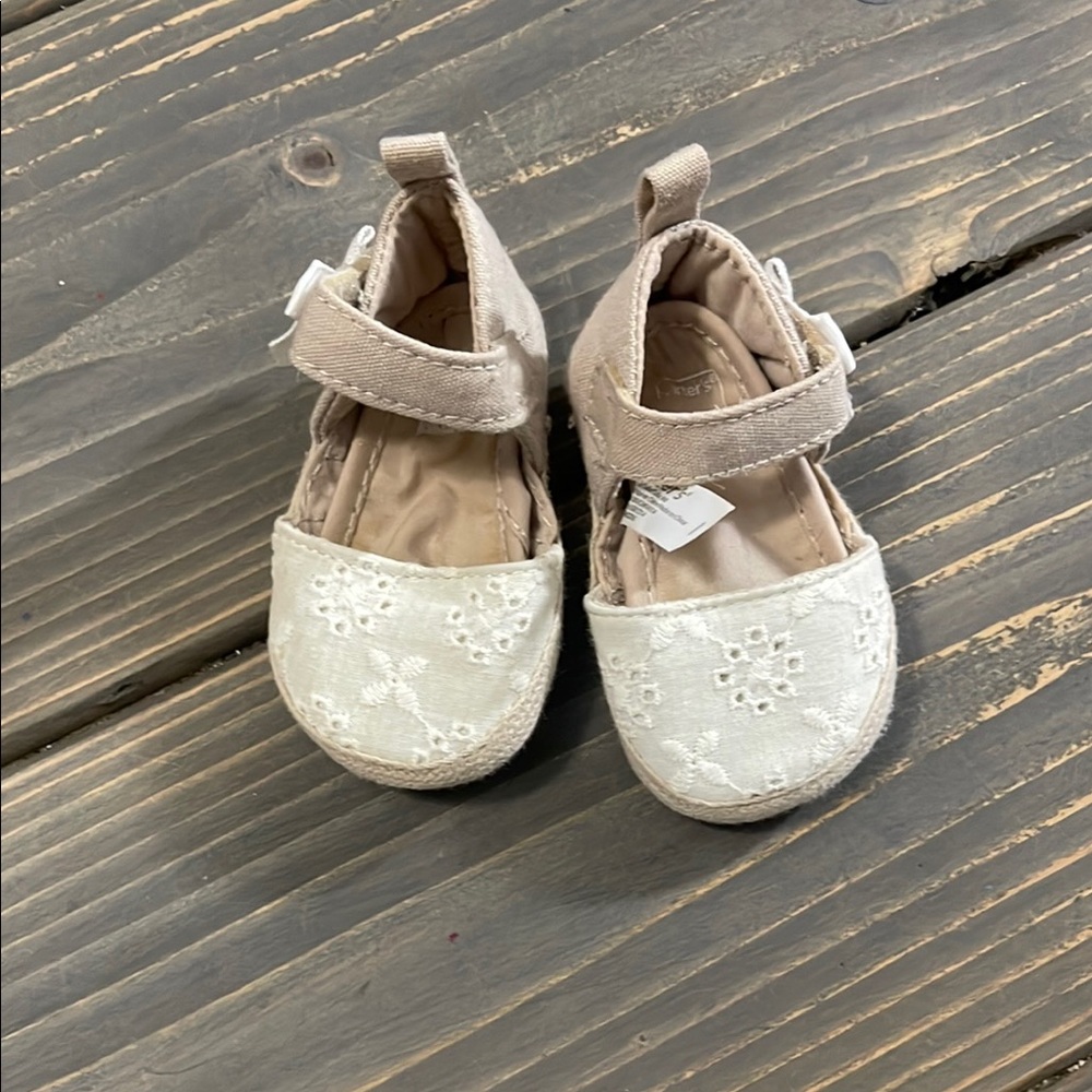Carter’s Babygirl Tan and White Shoes